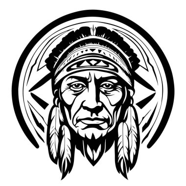 Harika ve sevimli yerli vektör sanatı. Vektör illüstrasyonu