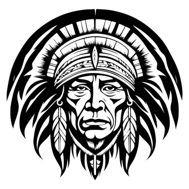 Nefes kesici ve güzel yerli vektör sanatı. Vektör illüstrasyonu