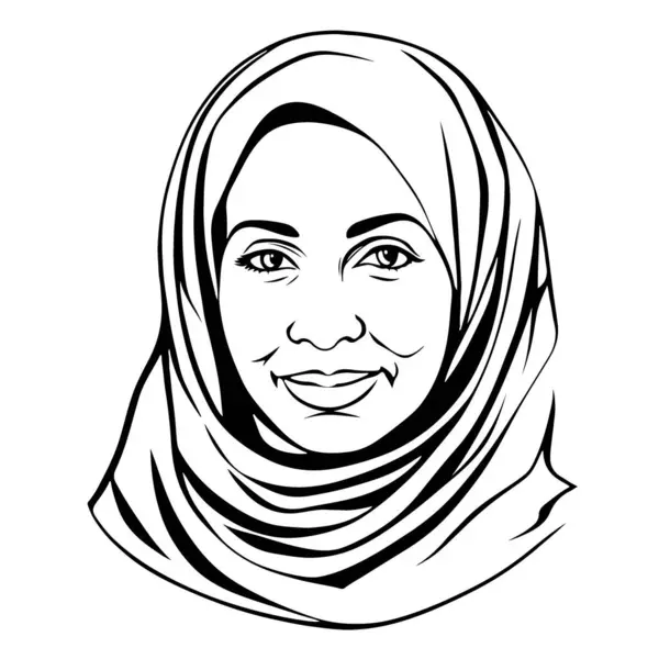 Unglaublich Schöne Muslimische Vektor Logo Kunst Vektorillustration — Stockvektor
