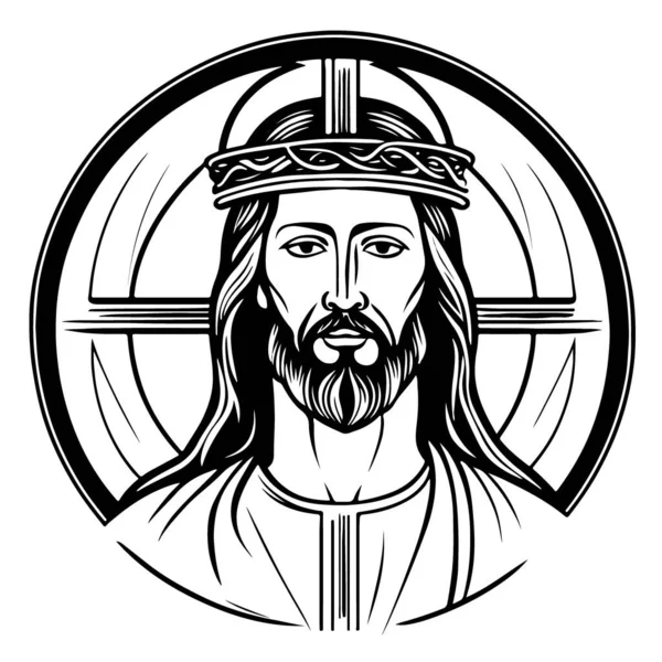 Ongelooflijke Mooie Jezus Christus Vector Kunst Vectorillustratie — Stockvector