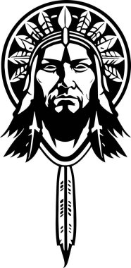 Yerlilerin çizdiği harika bir vektör sanatı. Vektör illüstrasyonu