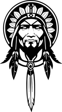 Mükemmel ve sevimli Yerli vektör sanatı. Vektör illüstrasyonu