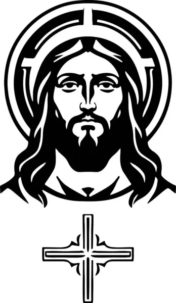 Jolie Art Vectoriel Emblème Saint Christ Illustration Vectorielle — Image vectorielle