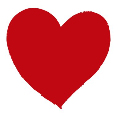 Açık bir arkaplana kırmızı kalp sembolü çizmek kolay romantik tasarımlar, Sevgililer Günü ve aşk temalı projeler için ideal. Vektör illüstrasyonu