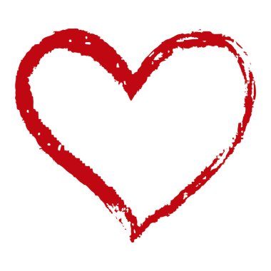 Açık bir arkaplana kırmızı kalp sembolü çizmek kolay romantik tasarımlar, Sevgililer Günü ve aşk temalı projeler için ideal. Vektör illüstrasyonu