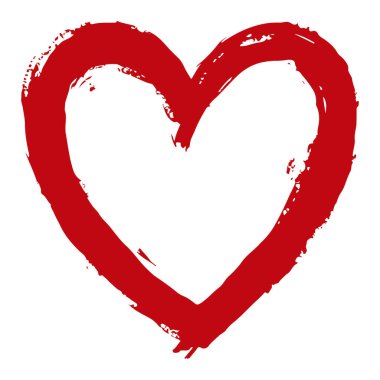 Açık bir arkaplana kırmızı kalp sembolü çizmek kolay romantik tasarımlar, Sevgililer Günü ve aşk temalı projeler için ideal. Vektör illüstrasyonu