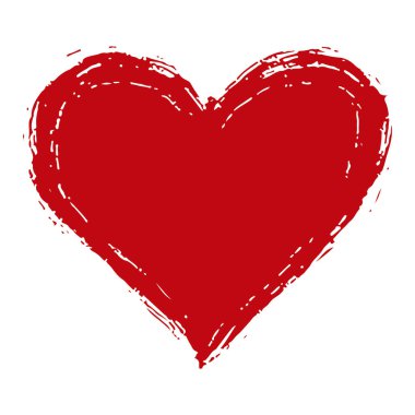 Açık bir arkaplana kırmızı kalp sembolü çizmek kolay romantik tasarımlar, Sevgililer Günü ve aşk temalı projeler için ideal. Vektör illüstrasyonu