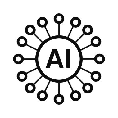 AI Network Concept. AI Technology Hub. Vector illustration