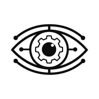 Müthiş Mühendis Göz. Sanayi vizyonu. Vektör illüstrasyonu