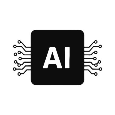 Devre Kurulu Tasarımı ile Ai Sembolü. Vektör illüstrasyonu