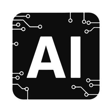 Devre Kurulu Tasarımı ile Ai Sembolü. Vektör illüstrasyonu