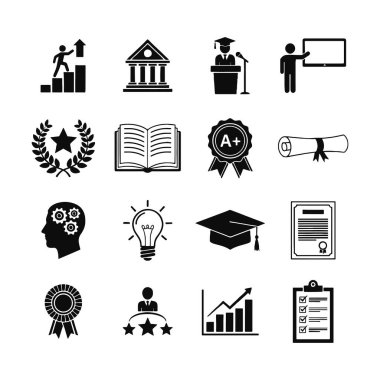 Muhteşem Akademik Başarı Vektör Sembolleri. Vektör illüstrasyonu