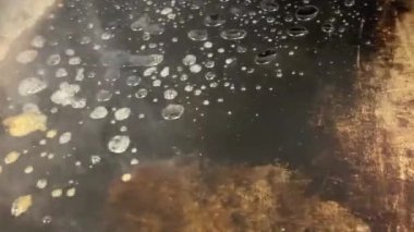 Restoran ızgarasını sirke ve kağıtla temizliyorum. Hamburger pişirmek için profesyonel tabak. Restoran mutfak temizlik ürünleri.