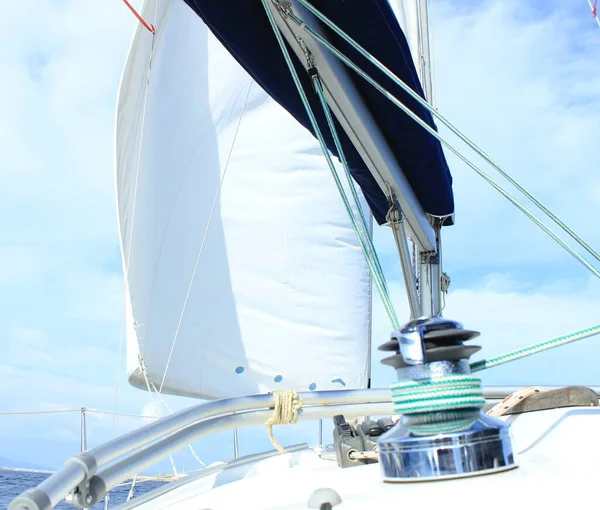 Handwinde Für Segelboote Schiffsausrüstung Ausrüstung Für Das Segeln Mit Dem — Stockfoto