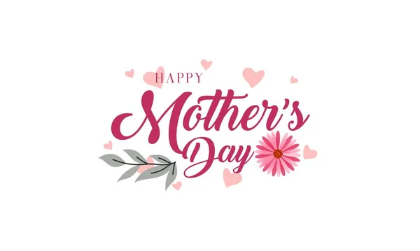 Happy Mother Day Hand Lettering Celebration — Stock Vector