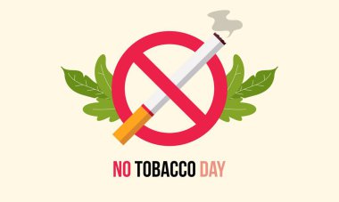 Dünya hiçbir tütün gün illüstrasyon vektör