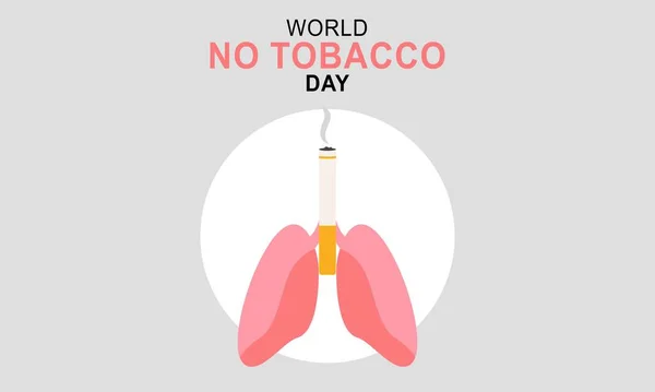 Dünya Hiçbir Tütün Gün Illüstrasyon Vektör — Stok Vektör