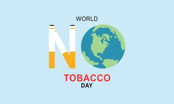 Dünya Hiçbir Tütün Gün Illüstrasyon Vektör — Stok Vektör