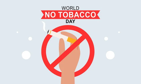 Världen Ingen Tobak Dag Illustration Vektor — Stock vektor