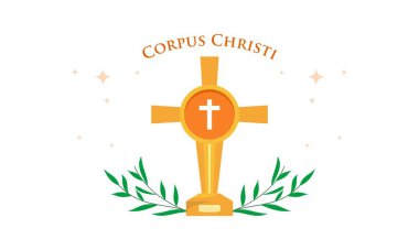 Corpus Christi Katolik dini bayram vektörü