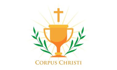Corpus Christi Katolik dini bayram vektörü