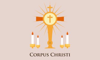 Corpus Christi Katolik dini bayram vektörü