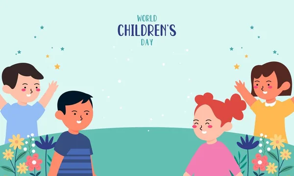 Hintergrund Zum Weltkindertag — Stockvektor