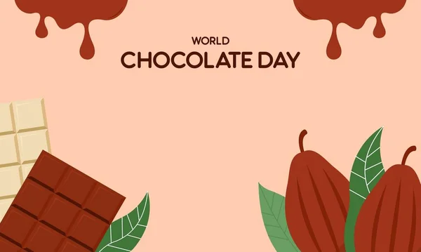 Иллюстрация Счастливого Дня Шоколада Логотипом Шоколада — стоковый вектор
