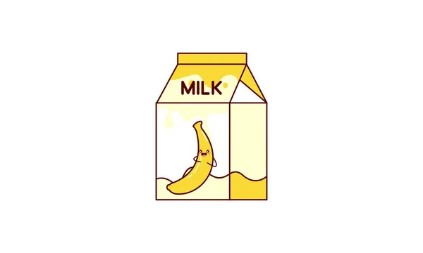 漫画ミルク アジア製品 カワイイアニメデザイン 漫画風 — ストックベクタ