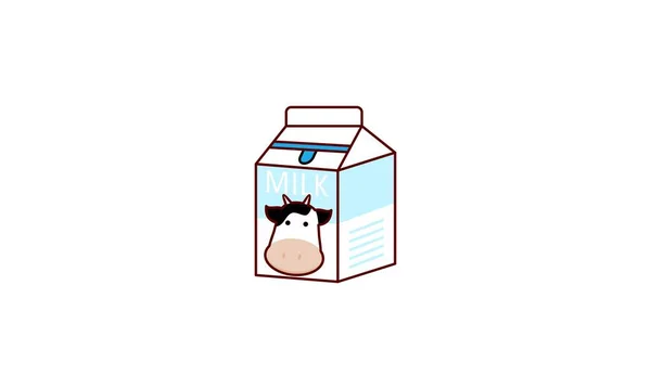 Tecknad Mjölk Asiatisk Produkt Kawaii Anime Design Tecknad Stil — Stock vektor
