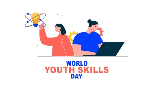 Giornata Mondiale Della Gioventù Concetto Illustrazione — Vettoriale Stock