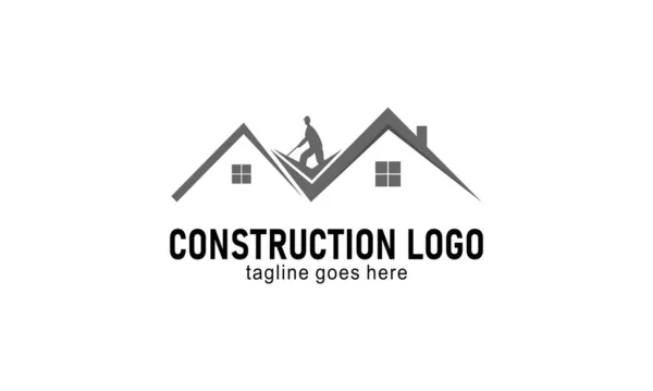Home Construction Company Logo Vector — 图库矢量图片