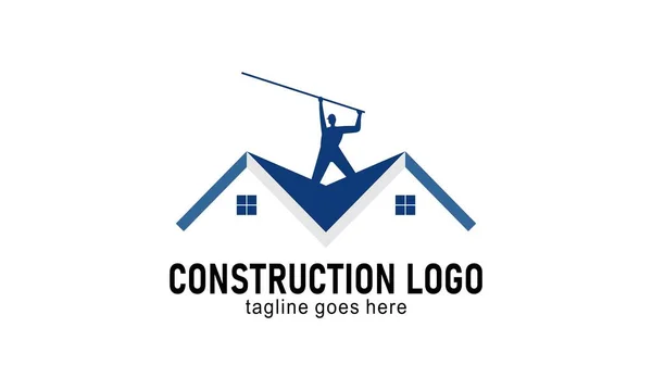 Home Empresa Constructora Logo Vector — Vector de stock