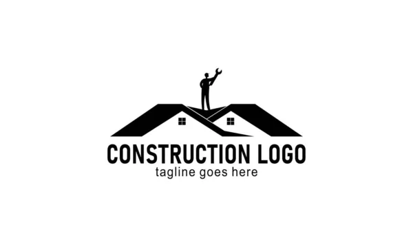 Hem Konstruktion Företag Logotyp Vektor — Stock vektor