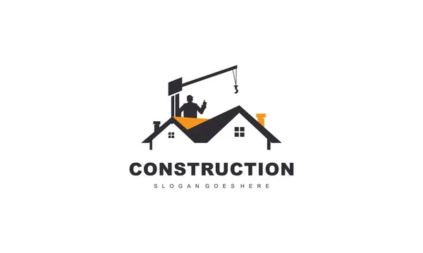 ホーム建設会社のロゴベクトル — ストックベクタ