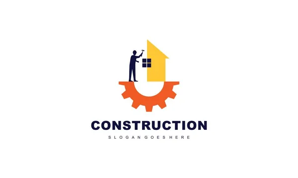 Home Construction Company Logo Vector — Stock Vector