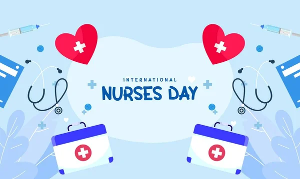 International Nurses Day Background —  Vetores de Stock