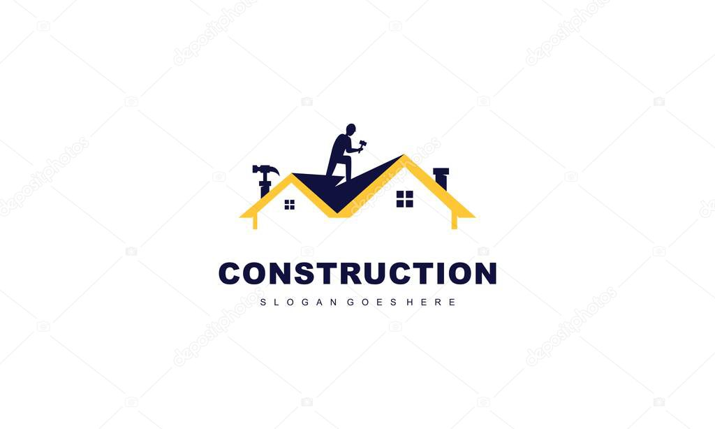 Home construction company logo vector