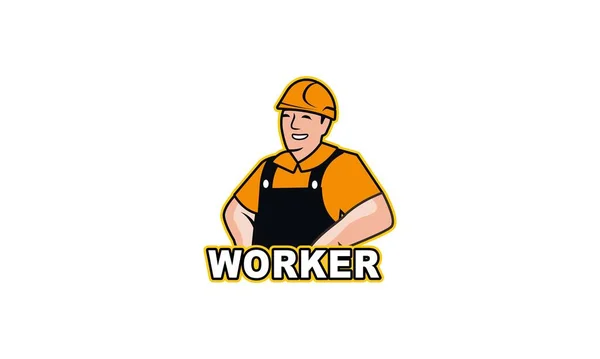 Dienst Werknemer Logo Vector Illustratie — Stockvector