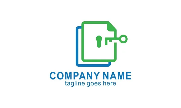 Şirketiniz Web Siteniz Logo Tasarımınız Için Koruma Dosyası Simgesi — Stok Vektör