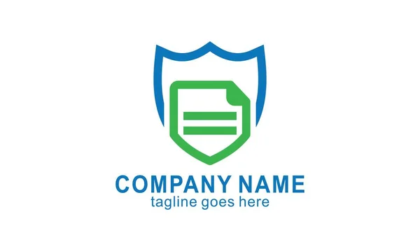 Şirketiniz Web Siteniz Logo Tasarımınız Için Koruma Dosyası Simgesi — Stok Vektör