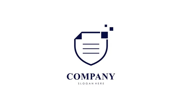 ウェブサイト ロゴデザインの保護ファイルアイコン — ストックベクタ