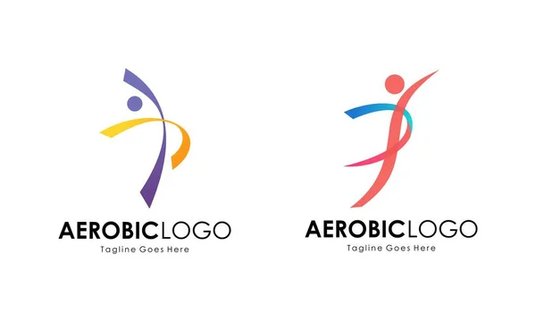 Desain Logo Bergaya Kebugaran Dan Kebugaran Kreatif - Stok Vektor