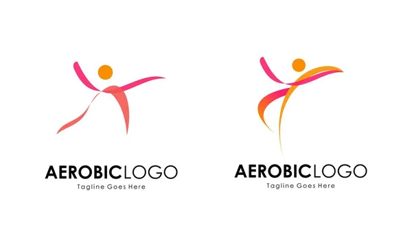 Diseño Creativo Del Logotipo Línea Fitness Bienestar — Archivo Imágenes Vectoriales