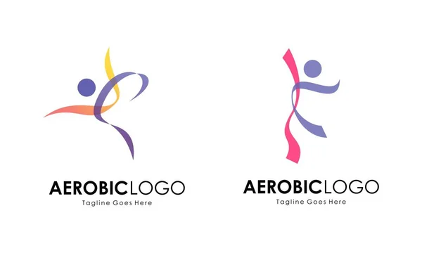 Desain Logo Bergaya Kebugaran Dan Kebugaran Kreatif - Stok Vektor