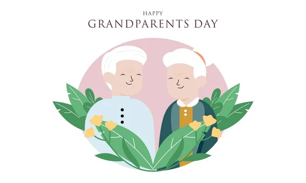 Ευτυχισμένη Ημέρα Παππούδων Εικονογράφηση Διάνυσμα Γραφιστική Σχεδίαση — Διανυσματικό Αρχείο