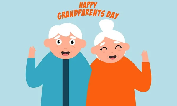 Glückliche Großeltern Tag Vektor Illustration Grafik Design — Stockvektor
