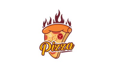 pizza vektör logosu tasarımı. 