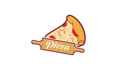 pizza vektör logosu tasarımı. 