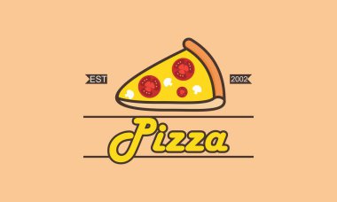 pizza vektör logosu tasarımı. 